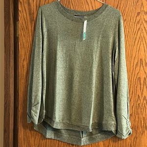 Stitch Six Fortune + Ivy Olive green sweater
